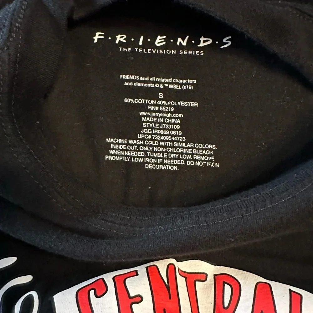 FRIENDS Black Long Sleeve Central Perk Logo Tee - Picture 7 of 7